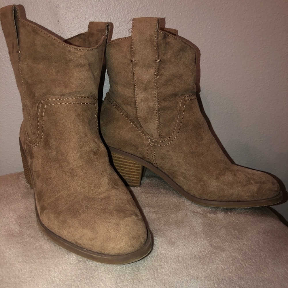 Suede Short Booties